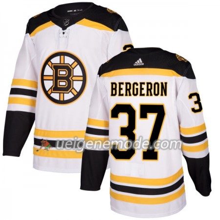 Herren Eishockey Boston Bruins Trikot Patrice Bergeron 37 Adidas 2017-2018 Weiß Authentic